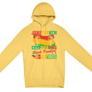 Celebrating Black Freedom 1865 Juneteenth African American Gift Premium Pullover Hoodie