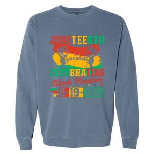 Celebrating Black Freedom 1865 Juneteenth African American Gift Garment-Dyed Sweatshirt