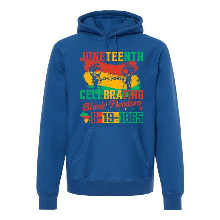 Celebrating Black Freedom 1865 Juneteenth African American Gift Premium Hoodie