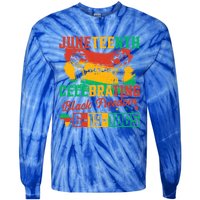 Celebrating Black Freedom 1865 Juneteenth African American Gift Tie-Dye Long Sleeve Shirt