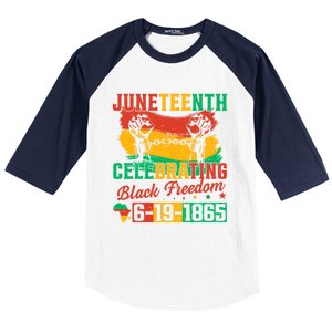 Celebrating Black Freedom 1865 Juneteenth African American Gift Baseball Sleeve Shirt