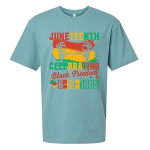 Celebrating Black Freedom 1865 Juneteenth African American Gift Sueded Cloud Jersey T-Shirt