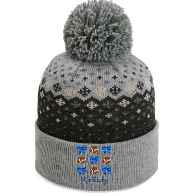 Coquette Bow Football Kentucky Lover The Baniff Cuffed Pom Beanie