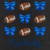 Coquette Bow Football Kentucky Lover 7 Panel Mesh Trucker Snapback Hat