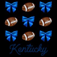 Coquette Bow Football Kentucky Lover Tie-Dye T-Shirt