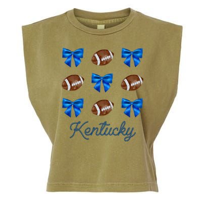 Coquette Bow Football Kentucky Lover Garment-Dyed Women's Muscle Tee