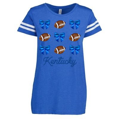 Coquette Bow Football Kentucky Lover Enza Ladies Jersey Football T-Shirt