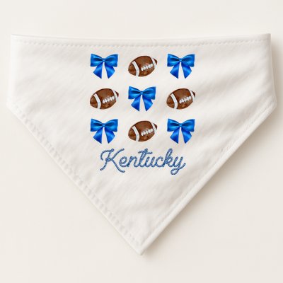 Coquette Bow Football Kentucky Lover USA-Made Doggie Bandana
