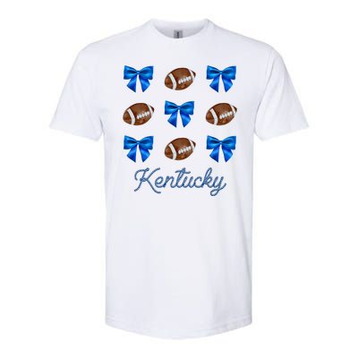 Coquette Bow Football Kentucky Lover Softstyle CVC T-Shirt