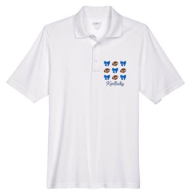 Coquette Bow Football Kentucky Lover Men's Origin Performance Pique Polo