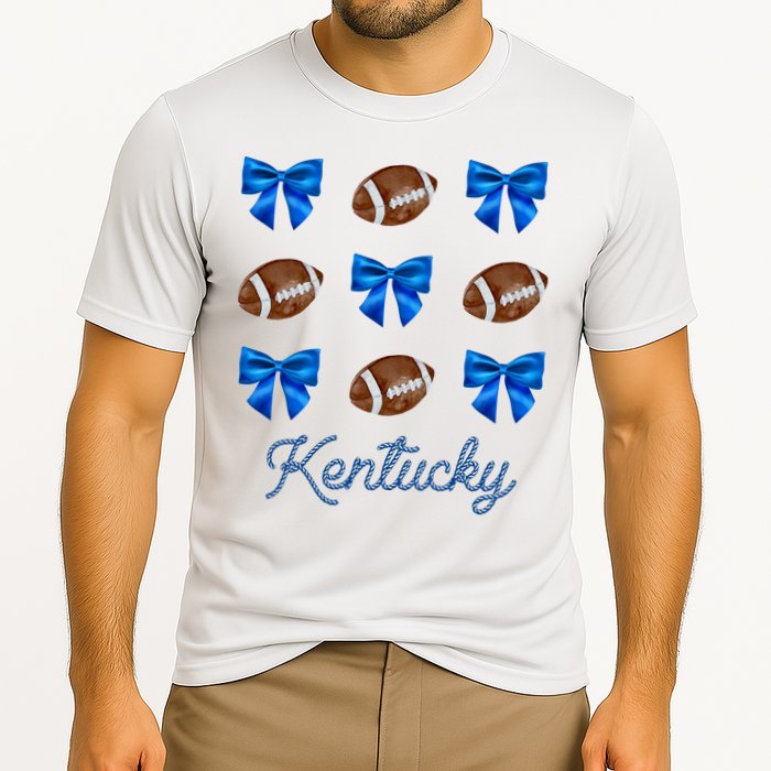 Coquette Bow Football Kentucky Lover Performance Shirt
