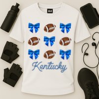 Coquette Bow Football Kentucky Lover Performance Shirt