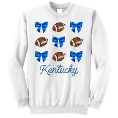 Coquette Bow Football Kentucky Lover Sweatshirt