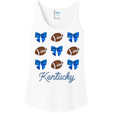 Coquette Bow Football Kentucky Lover Ladies Essential Tank