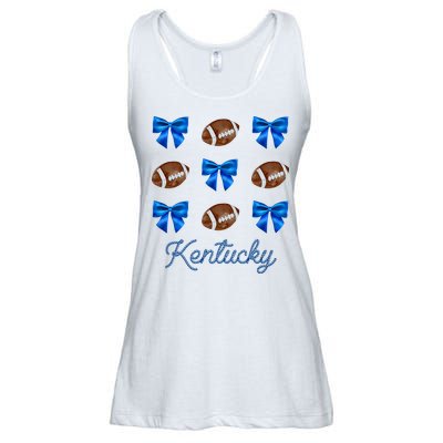 Coquette Bow Football Kentucky Lover Ladies Essential Flowy Tank