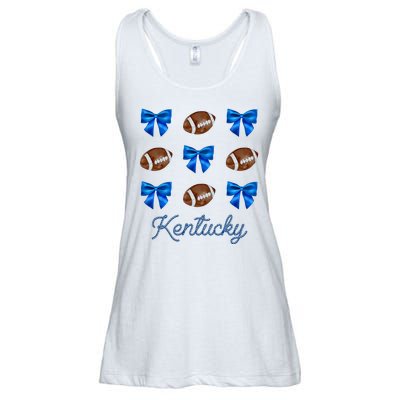 Coquette Bow Football Kentucky Lover Ladies Essential Flowy Tank