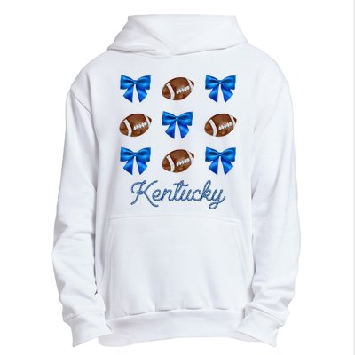 Coquette Bow Football Kentucky Lover Urban Pullover Hoodie