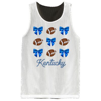 Coquette Bow Football Kentucky Lover Mesh Reversible Basketball Jersey Tank