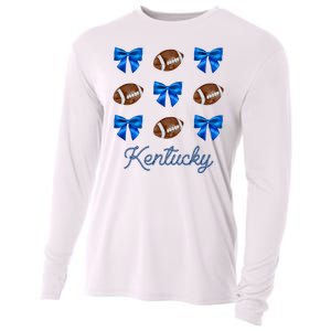 Coquette Bow Football Kentucky Lover Cooling Performance Long Sleeve Crew