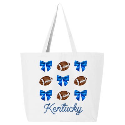 Coquette Bow Football Kentucky Lover 25L Jumbo Tote