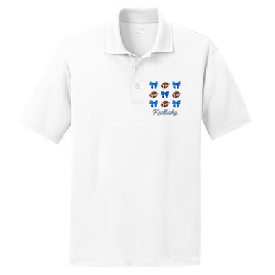 Coquette Bow Football Kentucky Lover PosiCharge RacerMesh Polo