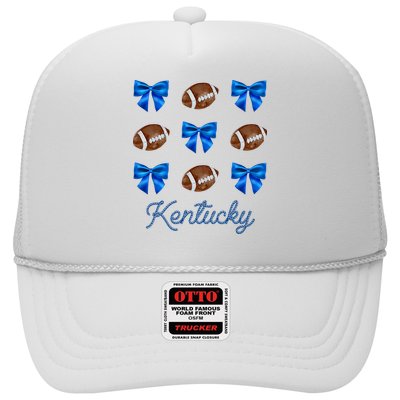 Coquette Bow Football Kentucky Lover Trucker Hat