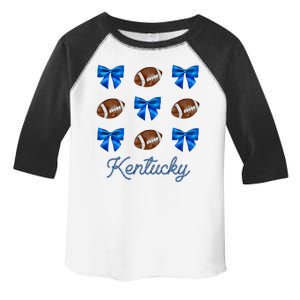 Coquette Bow Football Kentucky Lover Toddler Fine Jersey T-Shirt