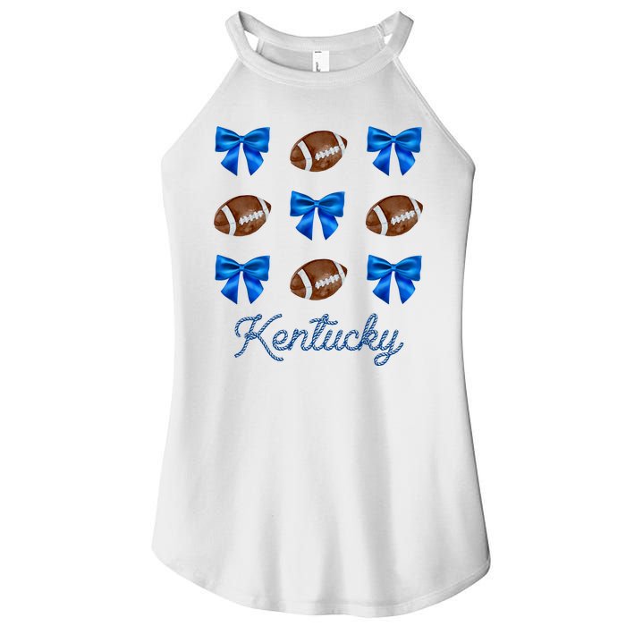 Coquette Bow Football Kentucky Lover Women’s Perfect Tri Rocker Tank