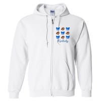 Coquette Bow Football Kentucky Lover Full Zip Hoodie