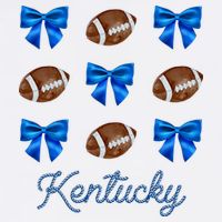 Coquette Bow Football Kentucky Lover Full Zip Hoodie