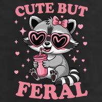 Cute But Feral Funny Racoon With Glasses Gift Adult Drive Performance Visor