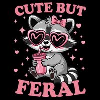 Cute But Feral Funny Racoon With Glasses Gift Wool Snapback Cap