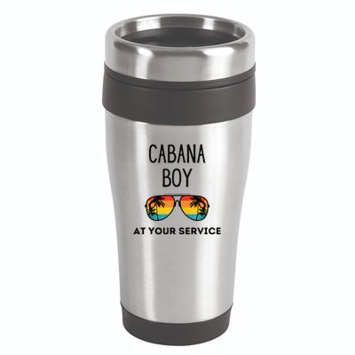 Cabana Boy Funny Summer Pool Party Bartender Bartending 16oz Travel Tumbler