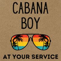 Cabana Boy Funny Summer Pool Party Bartender Bartending Cotton Canvas Backpack