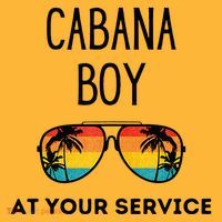 Cabana Boy Funny Summer Pool Party Bartender Bartending Pom Pom 12in Knit Beanie
