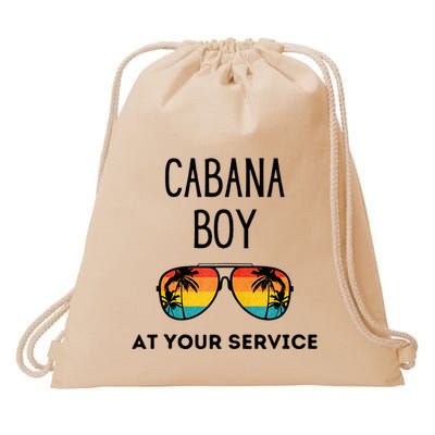 Cabana Boy Funny Summer Pool Party Bartender Bartending Drawstring Bag