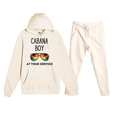 Cabana Boy Funny Summer Pool Party Bartender Bartending Premium Hooded Sweatsuit Set