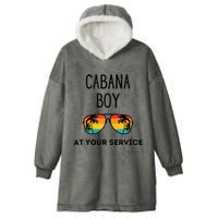 Cabana Boy Funny Summer Pool Party Bartender Bartending Hooded Wearable Blanket