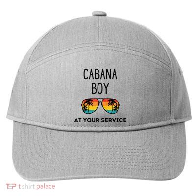 Cabana Boy Funny Summer Pool Party Bartender Bartending 7-Panel Snapback Hat