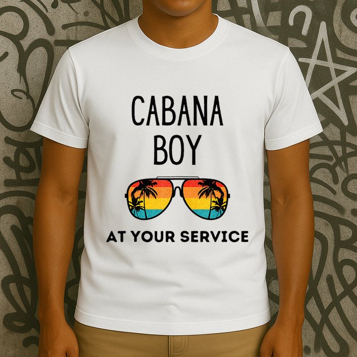 Cabana Boy Funny Summer Pool Party Bartender Bartending T-Shirt