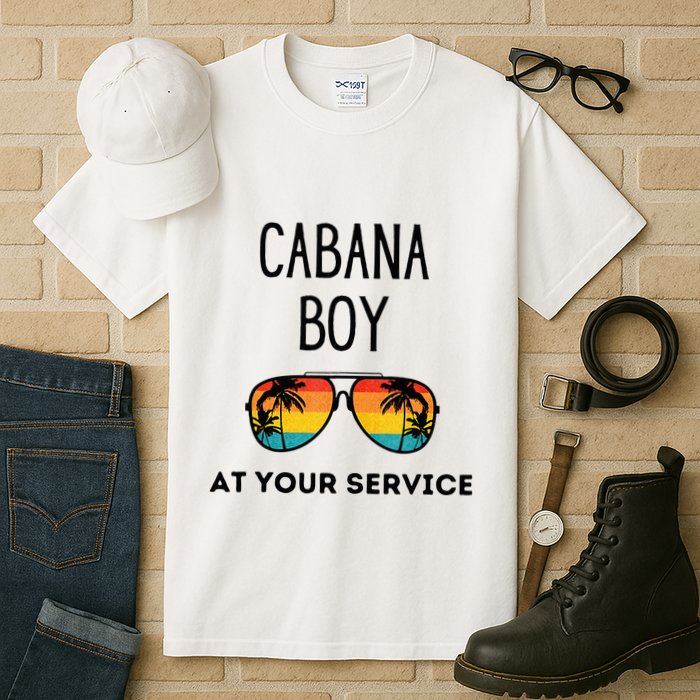 Cabana Boy Funny Summer Pool Party Bartender Bartending Tall T-Shirt