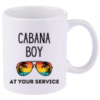 Cabana Boy Funny Summer Pool Party Bartender Bartending 11oz C Handle Ceramic Mug