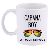 Cabana Boy Funny Summer Pool Party Bartender Bartending 11oz C Handle Ceramic Mug