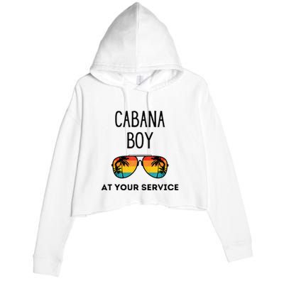 Cabana Boy Funny Summer Pool Party Bartender Bartending Crop Fleece Hoodie