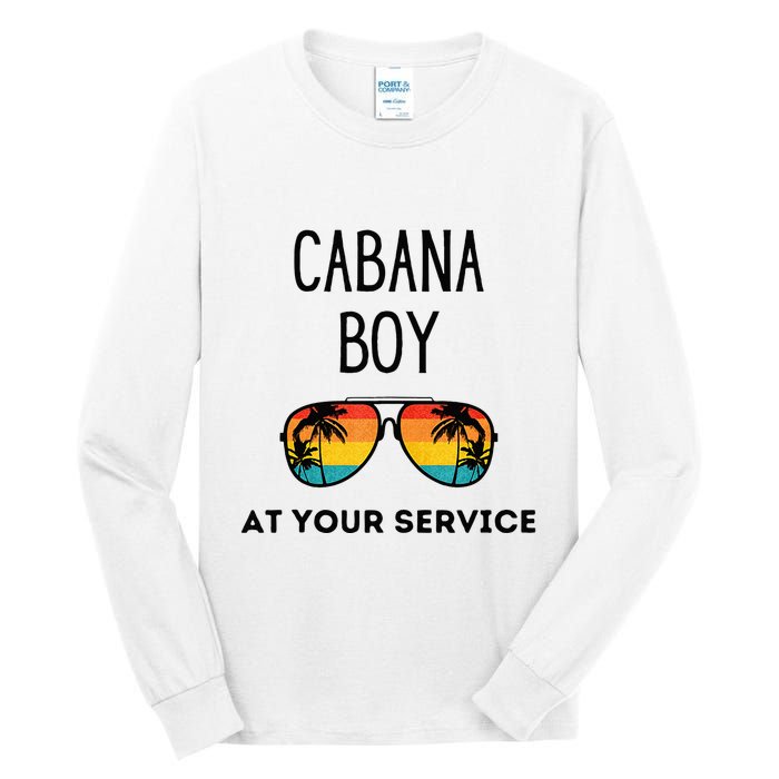 Cabana Boy Funny Summer Pool Party Bartender Bartending Tall Long Sleeve T-Shirt