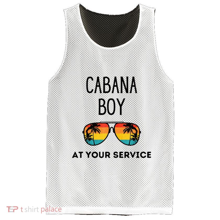 Cabana Boy Funny Summer Pool Party Bartender Bartending Mesh Reversible Basketball Jersey Tank