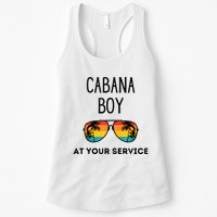 Cabana Boy Funny Summer Pool Party Bartender Bartending Womens Tank Top