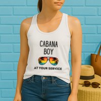 Cabana Boy Funny Summer Pool Party Bartender Bartending Womens Tank Top