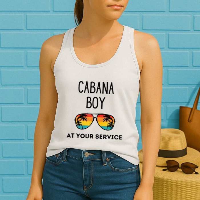 Cabana Boy Funny Summer Pool Party Bartender Bartending Womens Tank Top