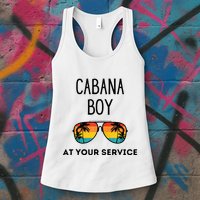 Cabana Boy Funny Summer Pool Party Bartender Bartending Womens Tank Top